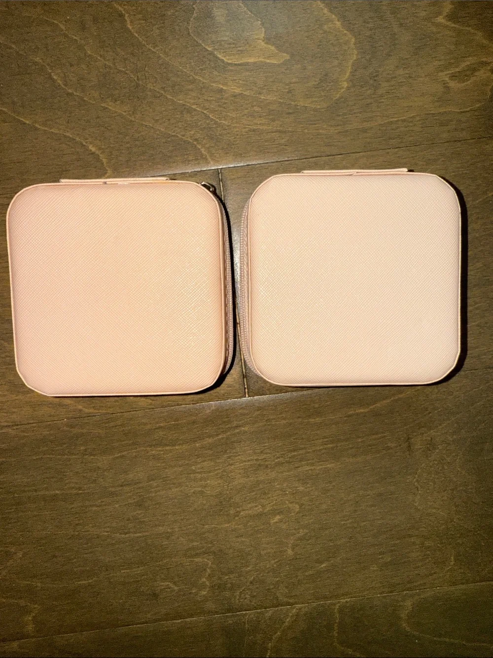2 Compact Pink Travel Jewelry Organizer Cases